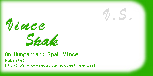 vince spak business card